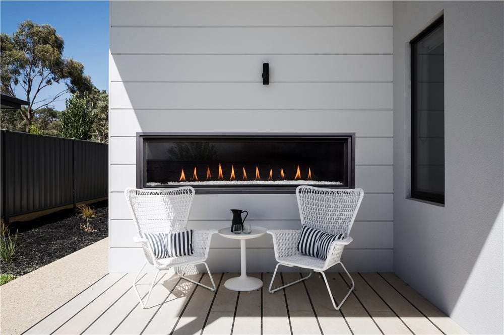Montigo DelRay 60" Linear Direct Vent Fireplace – Full Load