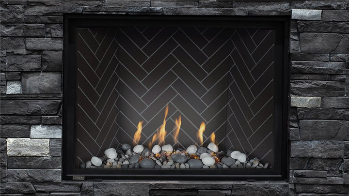 Montigo DelRay Square 46" Direct Vent Gas Fireplace, Full Load