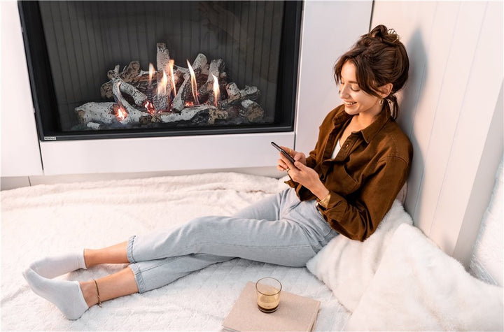 Montigo DelRay Square 46" Direct Vent Fireplace, Satin Black
