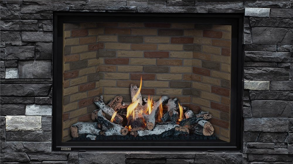 Montigo DelRay Square 46" Direct Vent Fireplace, Satin Black