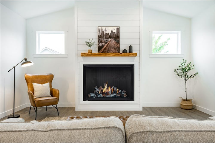 Montigo DelRay Square 46" Direct Vent Fireplace, Satin Black