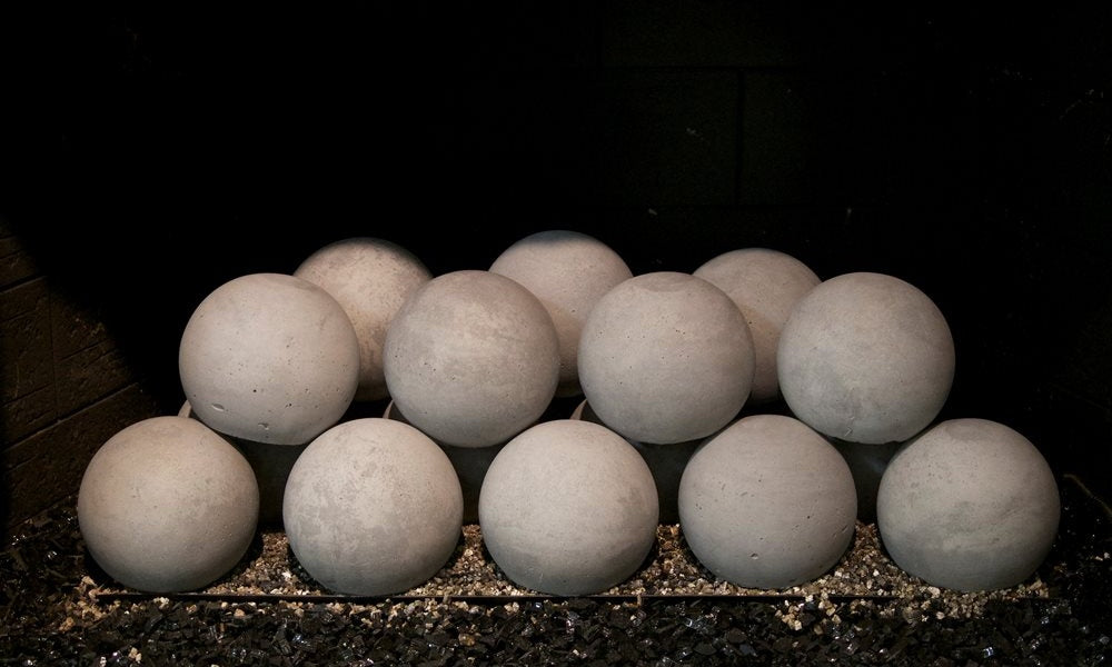 4"FYRE SPHERES GRAYSTONE