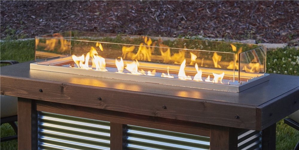 The Outdoor GreatRoom Company Folding Glass Burner Cover 12" x 42"