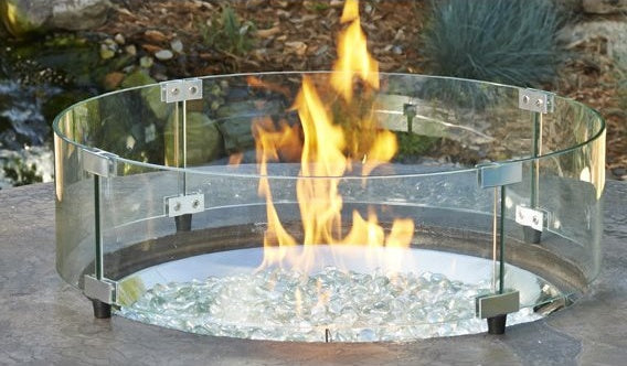 The Outdoor GreatRoom Company 25" Round Glass Wind Guard