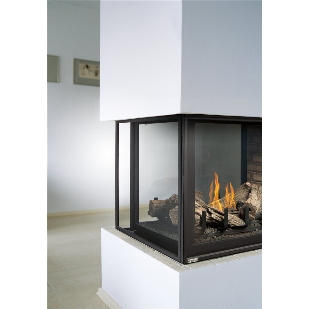 Montigo Divine H38 Peninsula Direct Vent Fireplace, 44" Tall