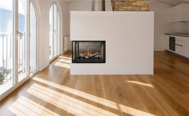 Montigo Divine H38 Peninsula Direct Vent Fireplace, 44" Tall