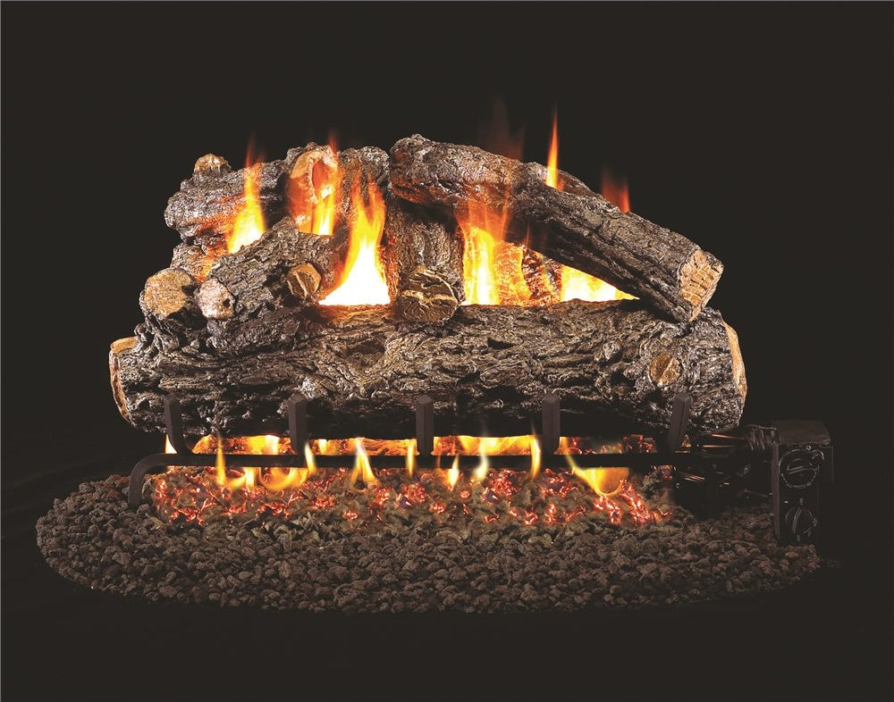 36" Vented Rustic Oak Designer Log Set