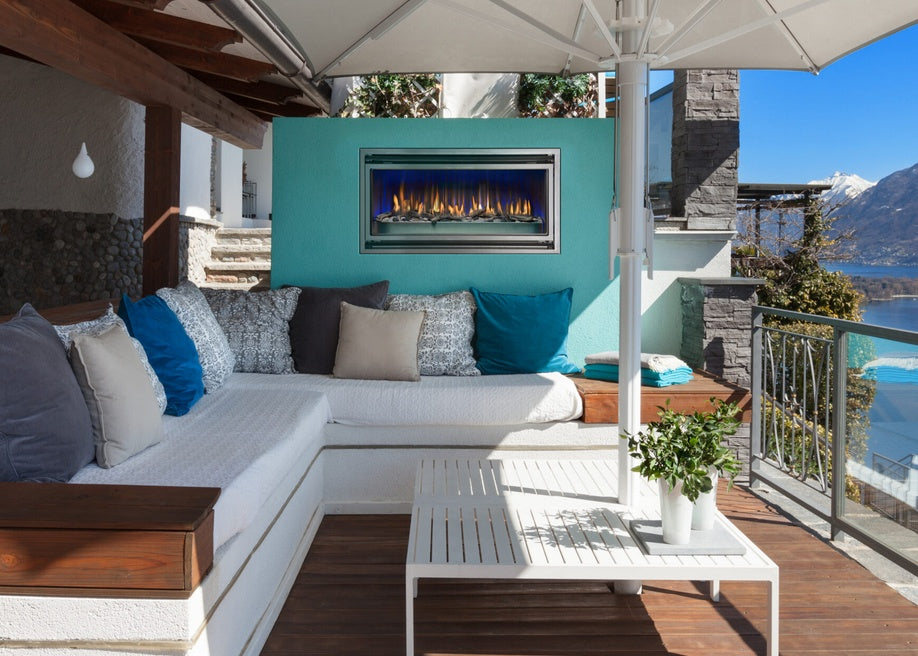 Montigo Mahana 42" Outdoor Ventless Gas Fireplace, 304 Stainless Steel