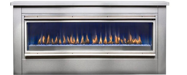 Montigo Mahana 60" Outdoor Ventless Gas Fireplace, 304 Stainless Steel
