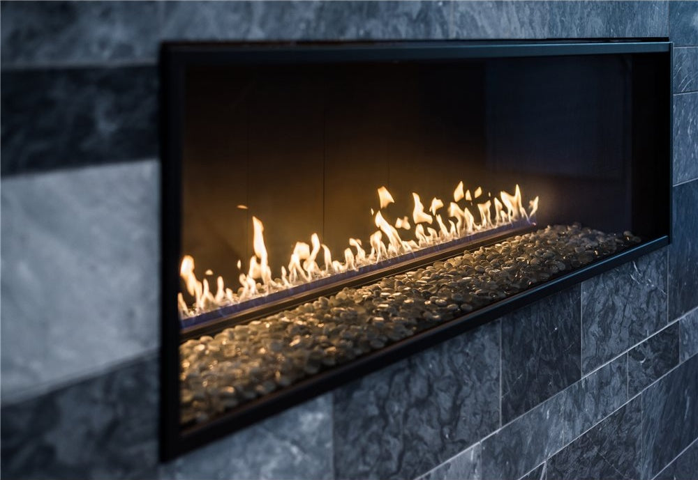Montigo Exemplar R420L Single-Sided Linear Fireplace, 53 9/16" Wide