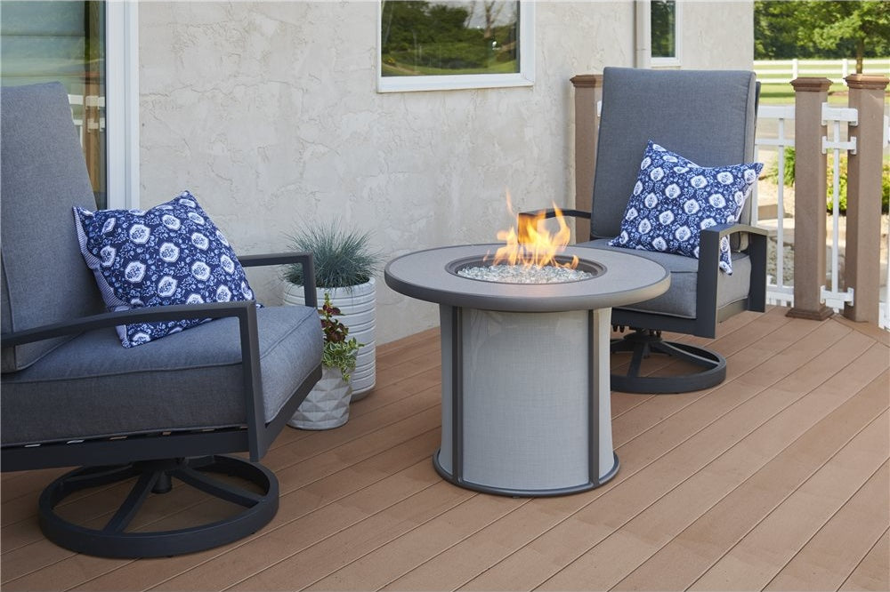 Outdoor GreatRoom Stonefire Gas Fire Pit Table, 31.5" Grey