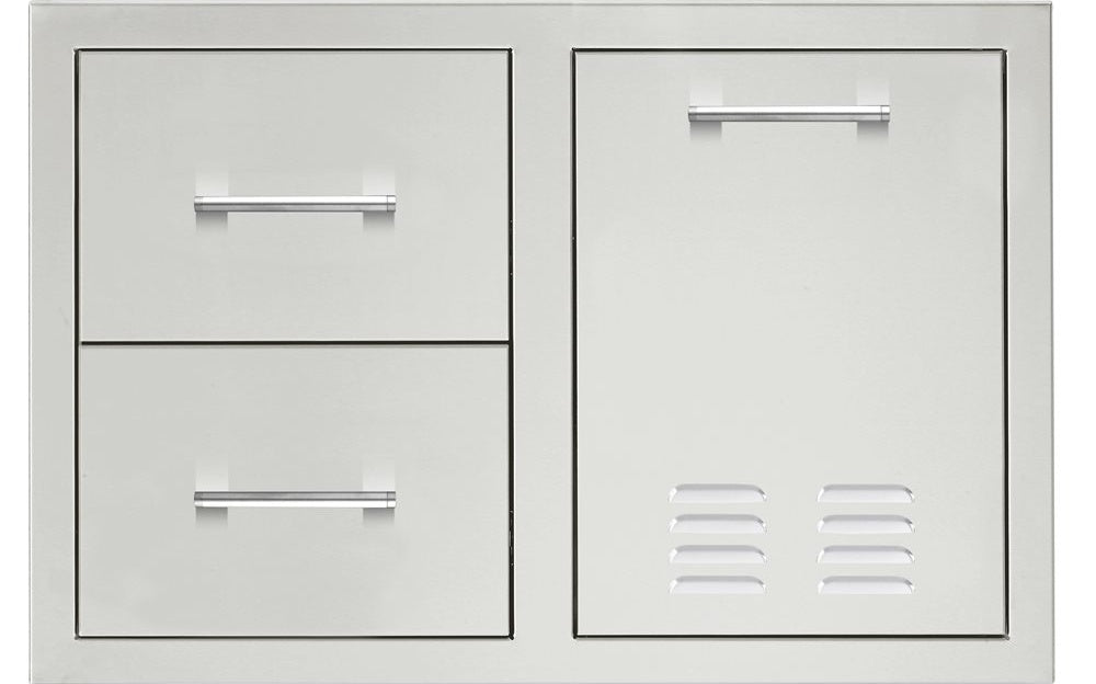 TrueFlame 33" Two-Drawer & Tank Pullout Outdoor Kitchen Cabinet
