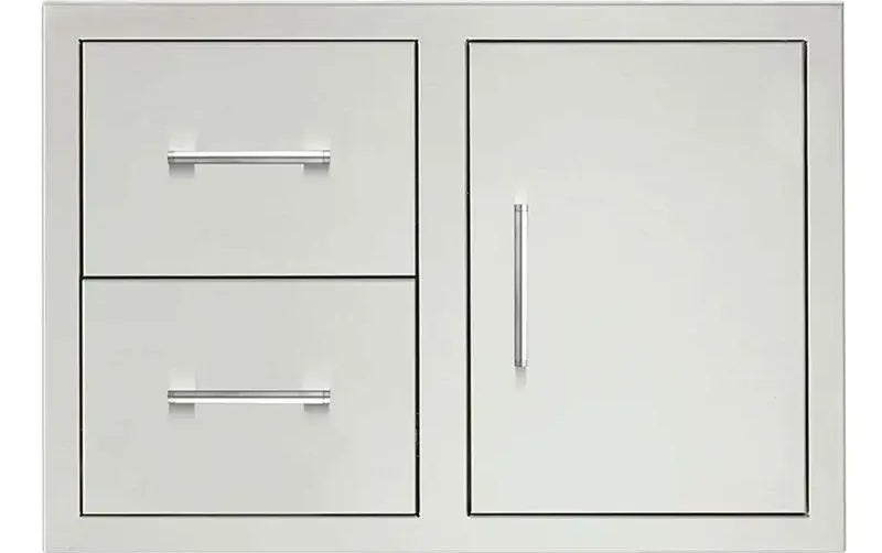 TrueFlame 33" Two-Drawer & Access Door Combo, 304 Stainless, Masonry