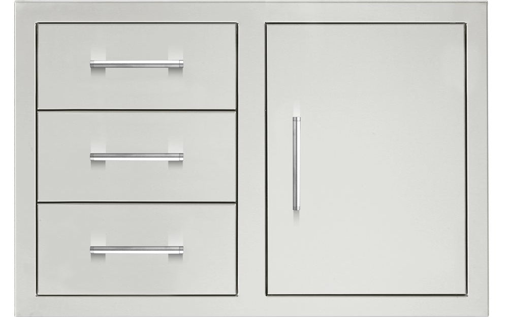 TrueFlame 33" Three-Drawer & Access Door Combo | 304 Stainless Steel