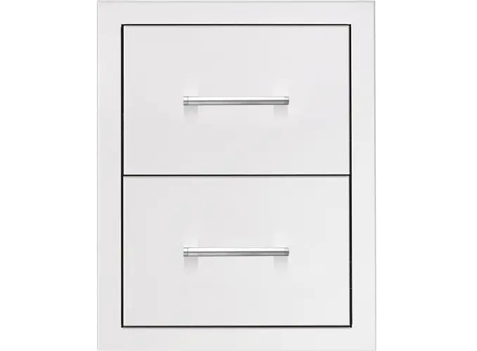 TrueFlame 17-Inch Double Drawer, Masonry, 304 Stainless Steel