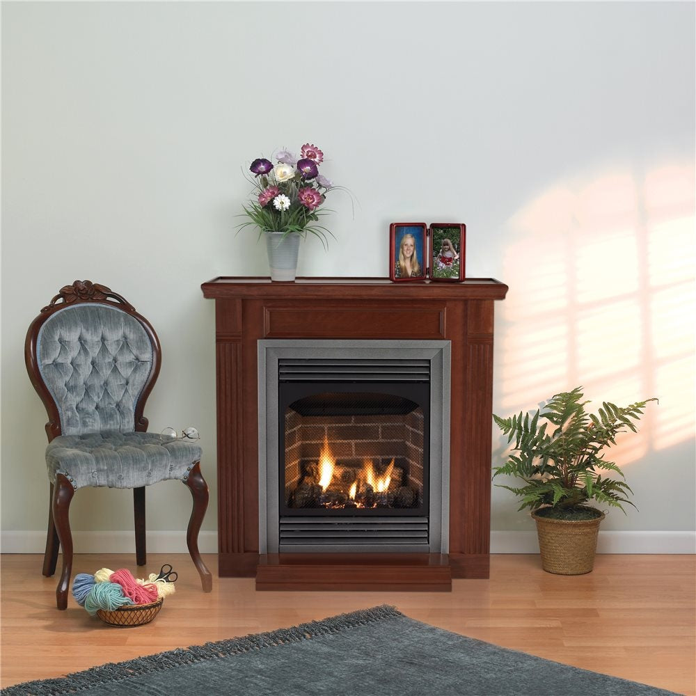 Empire Vail 24" Vent-Free Fireplace, Matte Black Frame