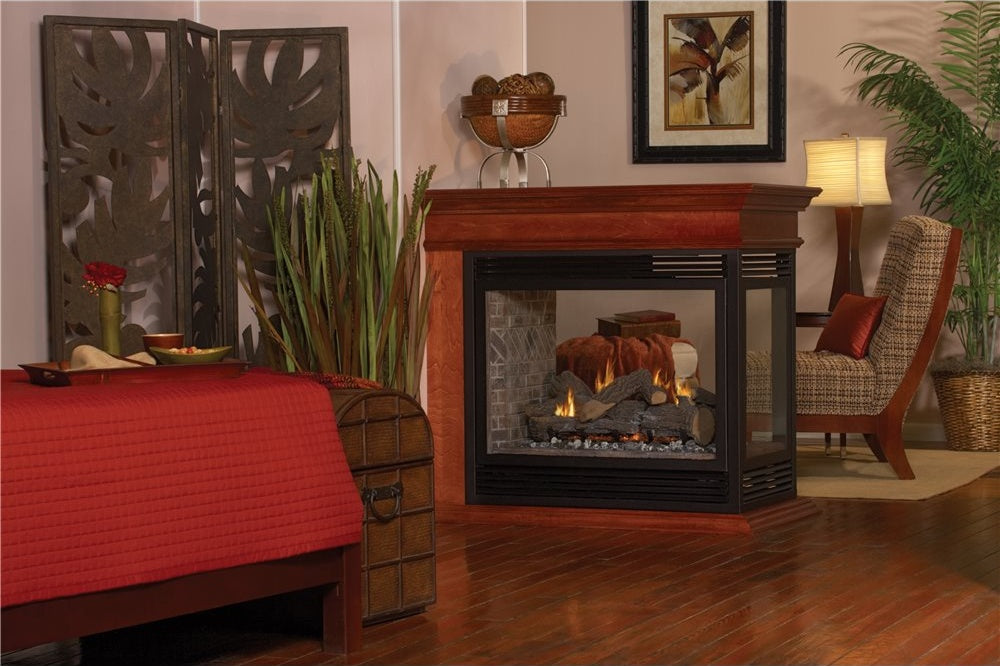 Empire Vail 36 Vent-Free See-Through Peninsula Fireplace