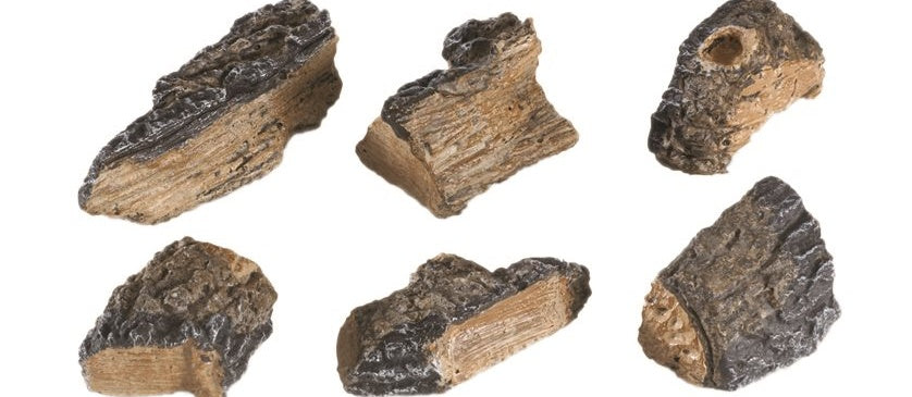 6 Charred Wood Chips (pack of 6)
